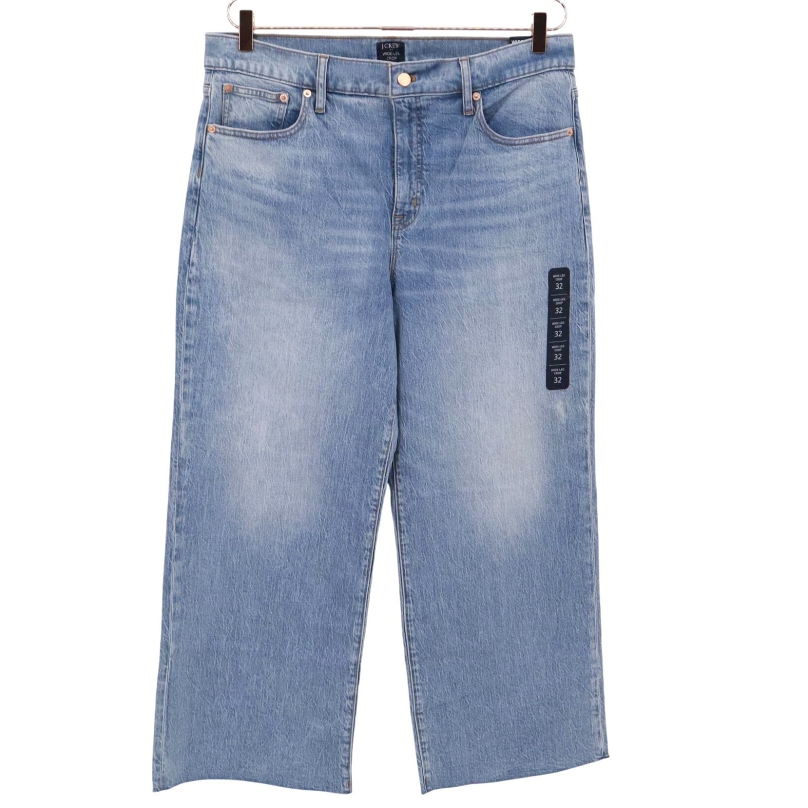 J. Crew Wide Leg Crop Jeans Womens 32 Blue Streetwear Everyday Modern Preppy NWT