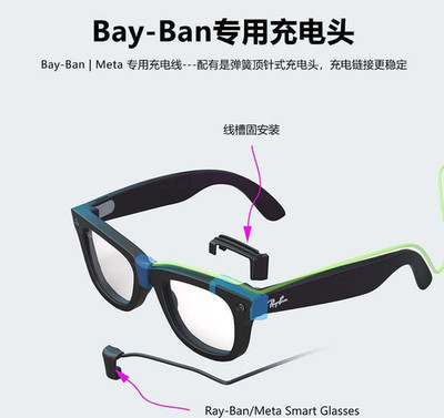 Vimi-01 Power Bank for Ray-Ban Meta Glasses,1 Battery NO Glasses 