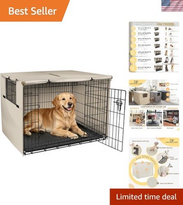 42 inches Dog Crate Cover Heavy Duty Polyester Pet Kennel Sunshade Universal ...
