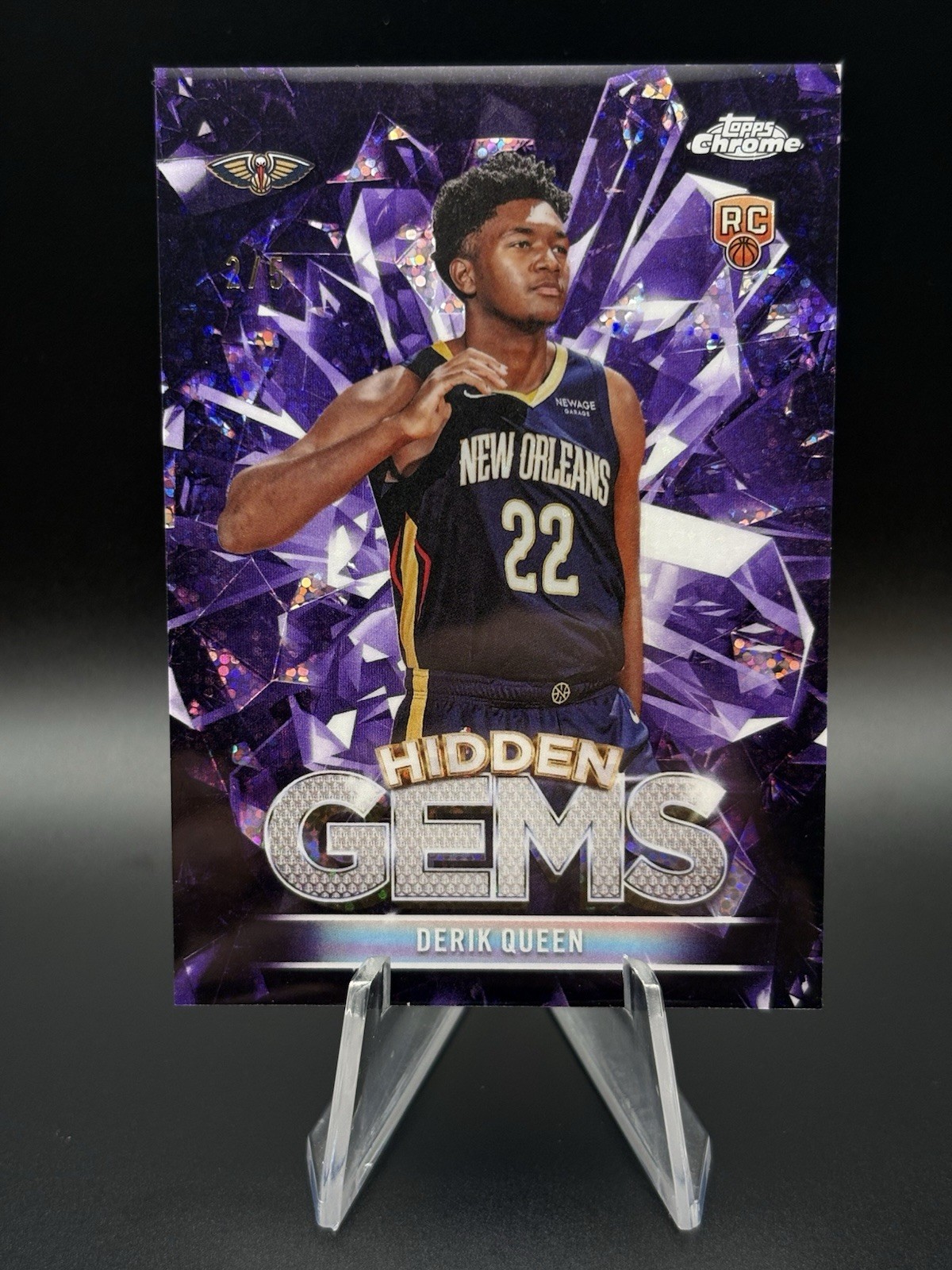 Derik Queen #HG-5 Basketball Cards 2025 Topps Hidden Gems trading card — raw and PSA graded price guide