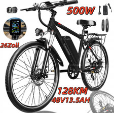Elektrofahrrad 48V13.5Ah Mountainbike 26Zoll Pendeln Stadt 128KM E-Bike Citybike