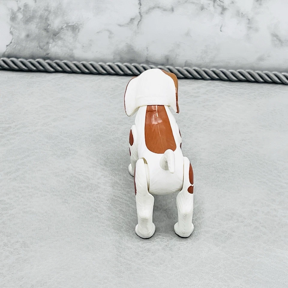 Mattel Barbie veterinaria 1995 Pet Doctor marrón blanco perro cachorro manchado figura de colección Foto 4 de 4