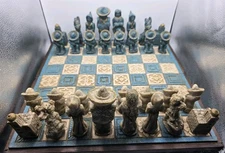 RARE Vintage Mexican Themed Chess Set Depicting 1910 Mexican Revolution Unique