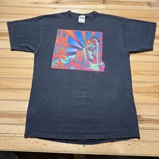 Vintage 90s Jimi Hendrix American Guitarist Singer Graphic Concert T-Shirt - XL