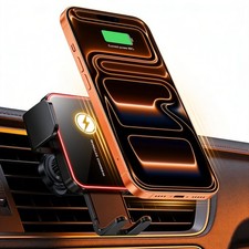 15W Car Wireless Charger Holder Fast Charging Automatic Phone For iPhone Samsung