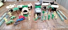 MARX FLINTSTONES PLAYSET PIECES. BUILDINGS, CAR, FIGURES, DINOSAURS, ETC