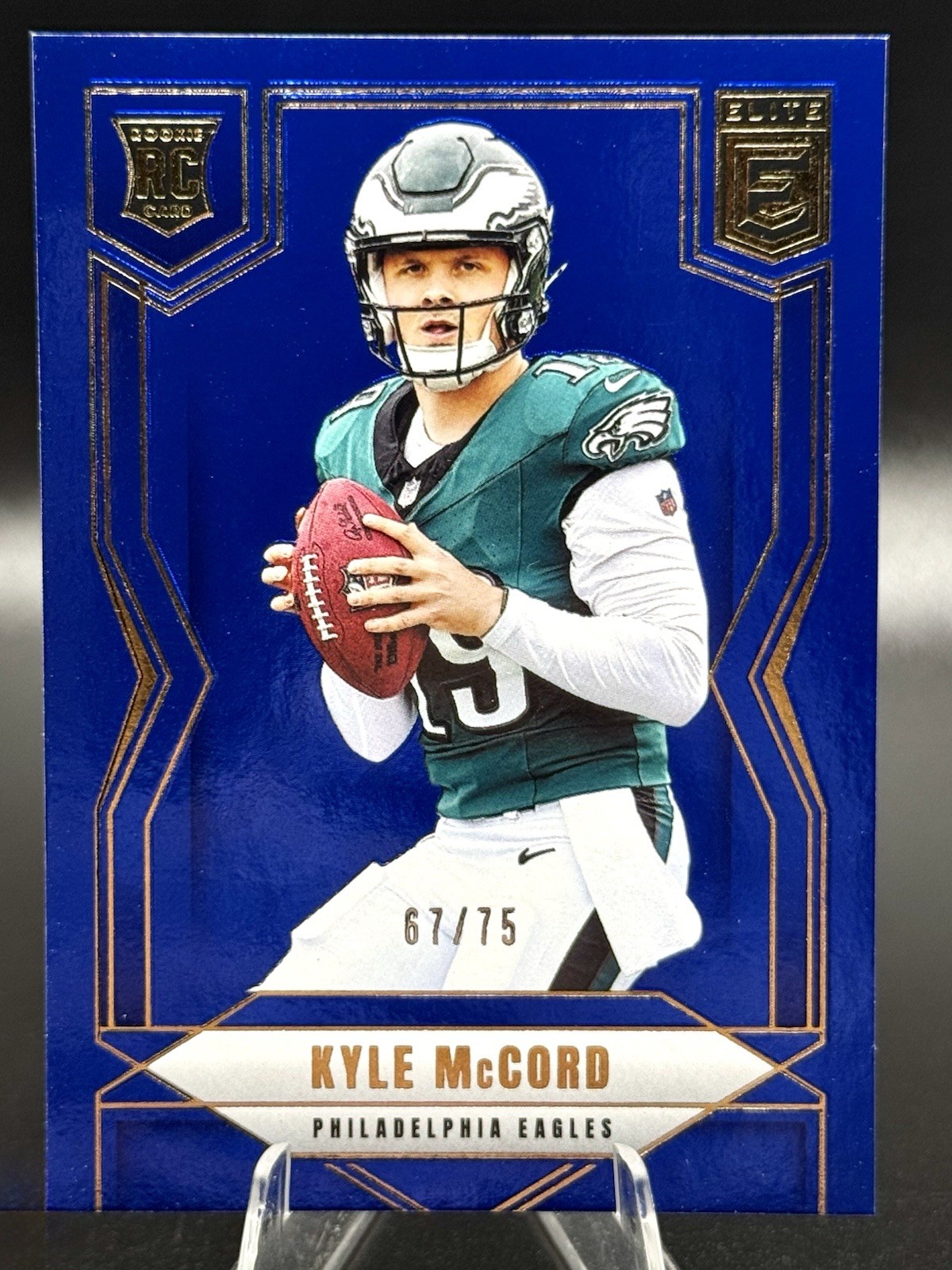 2025 Panini Donruss Elite - Rookies Kyle McCord #171 Blue 67/75 (RC) Eagles