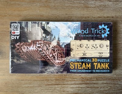 Wood Trick Mechanical 3D Puzzle Steam Tank Brand New & Seal For Adults and Kids