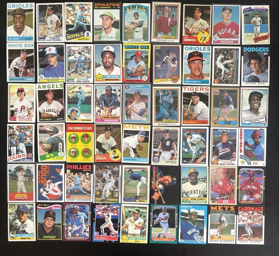 Enorme Willie Mays Hank Aaron Ernie Banks Goat Hof RC lote (298) Ryan ROSE Yaz MIRAR Foto 3 de 4