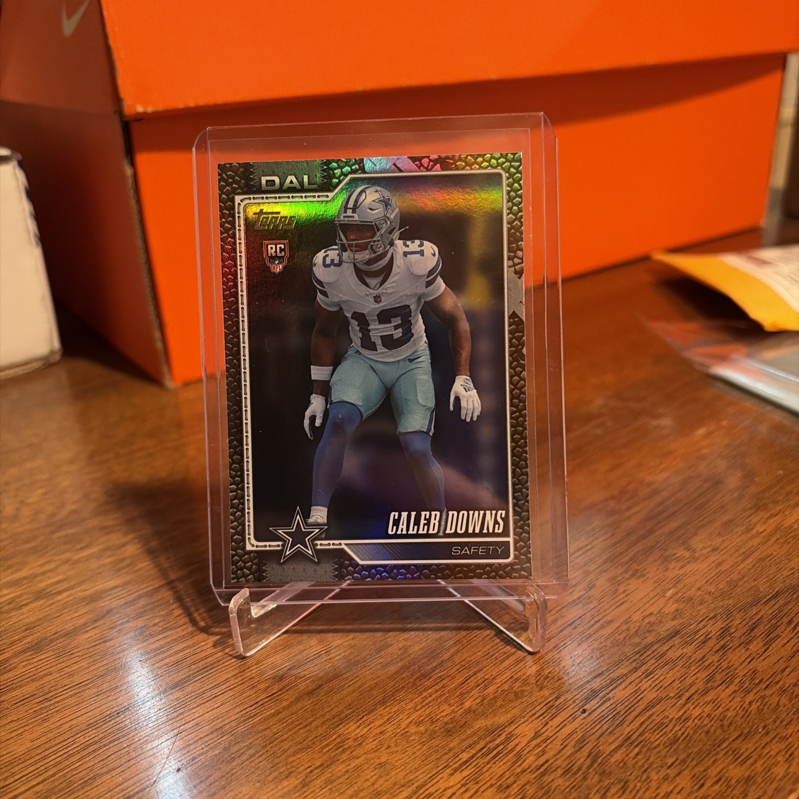 Topps 2026 Caleb Downs Leather Refractor Rookie #363 Dallas Cowboys NFL