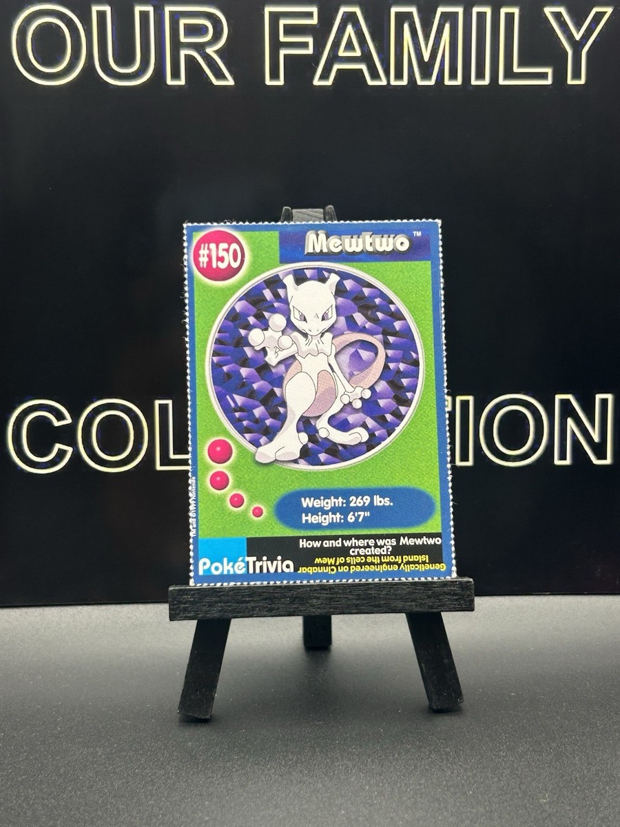 Mewtwo #150 Pokemon The First Movie Promo Card PokeTrivia PERFORATED