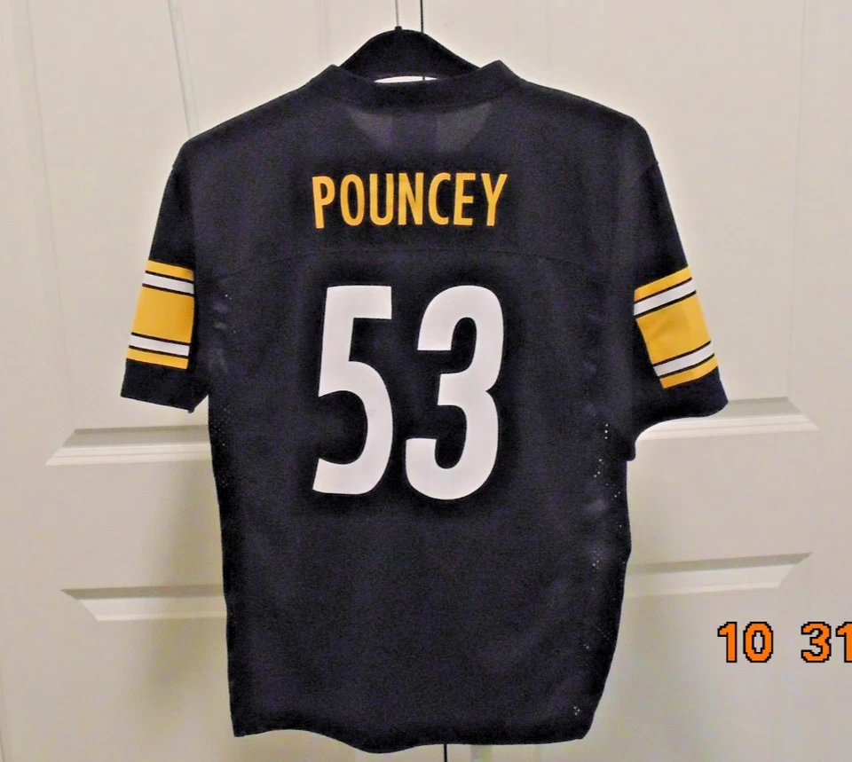Camiseta deportiva del equipo de la NFL Pittsburgh Steelers negra #53 Pouncey L (14/16) juvenil Foto 4 de 4