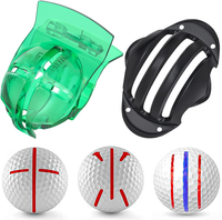 Uniclife 2/4 StüCk Golfball-Liner-Vorlage Golf Ausrichtungs-Set Mit Markerstifte