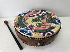 Y9741 TAIKO Drum Dragon design Drumsticks Japan antique musical instrument music