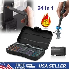 24 In 1 Home Repairs Multi Bit Magnetic Screwdriver Set Multifunctional Toolbox 