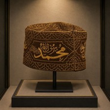 ottoman sufi or dervish Cap ( kolah e dervish) handembroided with quran Verses.