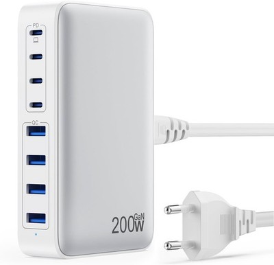 USB C Ladegerät 8-Port GaN III 65W PPS PD Schnelllader
