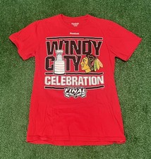 Chicago Blackhawks Reebok 2015 Stanley Cup Celebration Red T-Shirt Men's Small