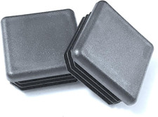  Pack of 8 - 2" Square 10-14 Ga Black Plastic Tubing Plug, 2 Inch End Cap 2"x