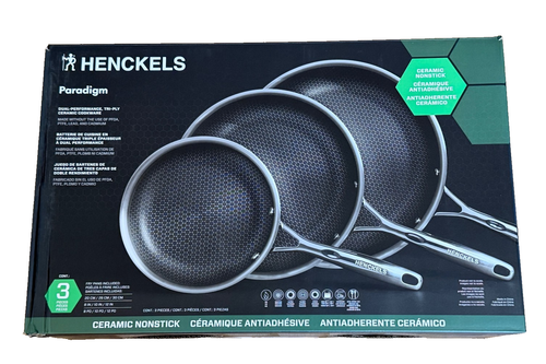 Henckels Paradigm  3-Piece Skillet Set Tri-ply Stainless Steel 3-Layer Nonstick - Afbeelding 1 van 5