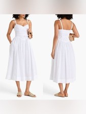 EUC TORY BURCH Broderie anglaise cotton midi dress 00