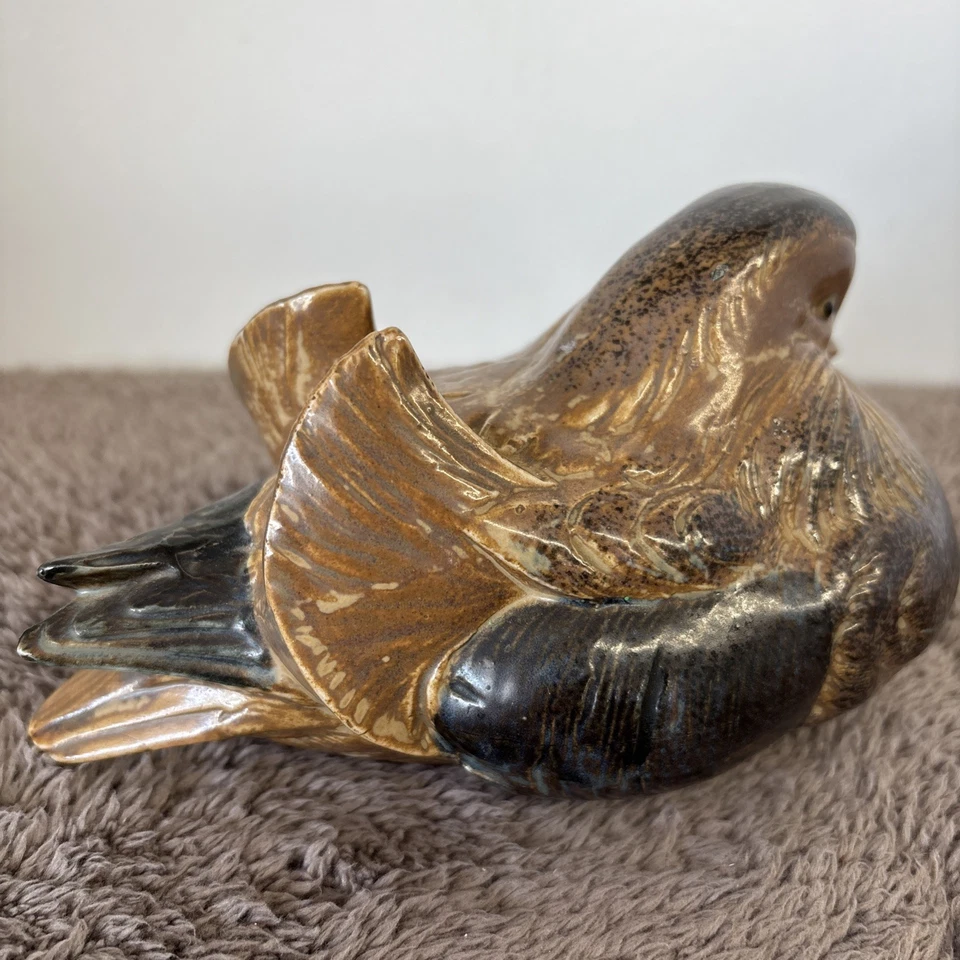 Винтажная керамическая японская фигурка мандариновой утки - Изображение 4 из 4
