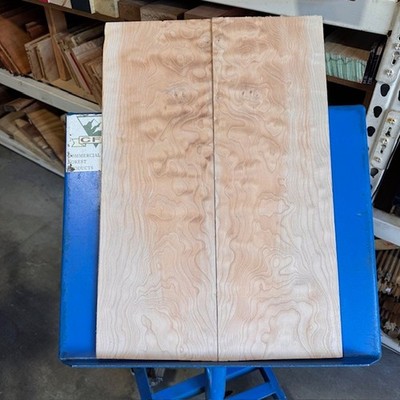 Quilted Maple   DENSE Bookmatch KD Big Leaf 22''x15''x.3'' Fig Carve Top