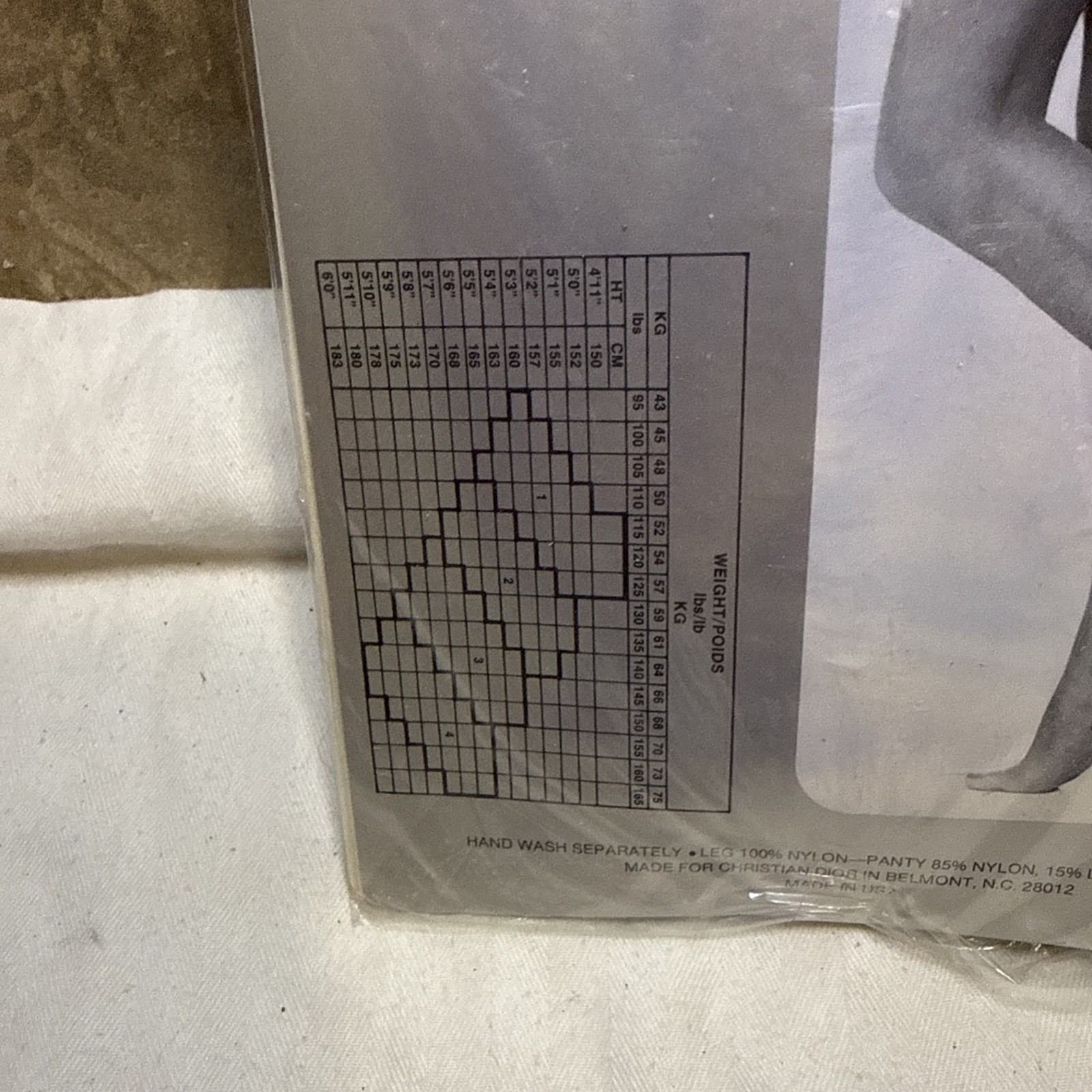 NOS Christian Dior Control Top Sandalfoot Sheer Leg #4419 Diorella Navy Size 2 thumbnail 4