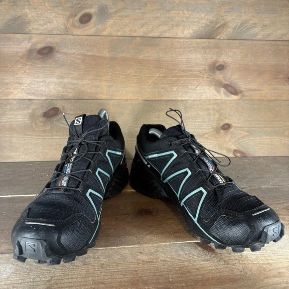 salomon speedcross 4 womens size 8.5 shoes black waterproof hiking sneakers - Image 3 of 4