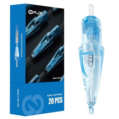 Wjx ACME Tattoo Needles Cartridges - 20PCS Disposable 0801RL 0801RL, Blue 