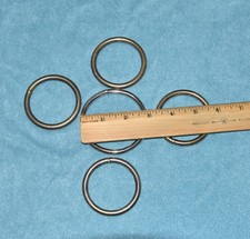 Metal rings 3  and 2  diameter Five welded rings Craft supply Craft ring Macrame