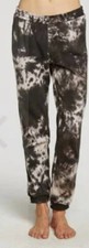 Chaser Cotton Fleece Easy Jogger Black And White Crystal Wash