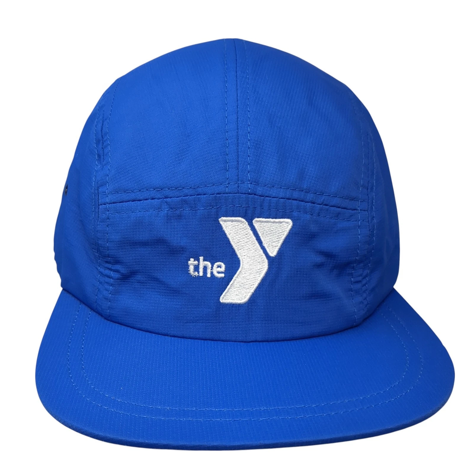 The Y Slideback 5 Panel Hat Blue One Size Embroidered Logo Fahrenheit