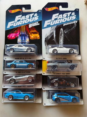 #ad Hot Wheels Fast amp; Furious 2017 Series Complete Set R34 Supra S2000 Porsche G24 $92.05