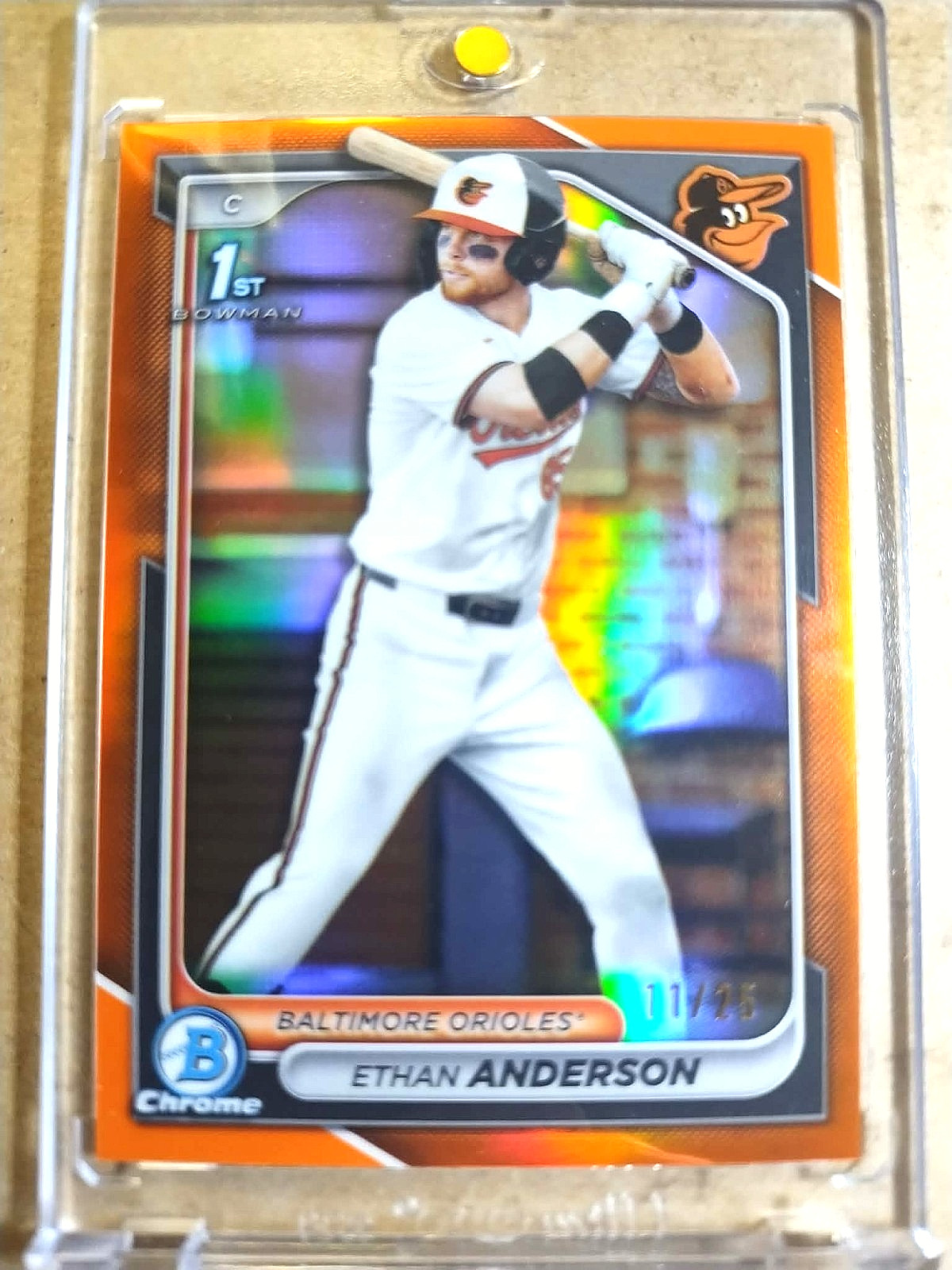 2024 Ethan Anderson 1st Bowman Chrome Rookie Orange Refractor RC /25 MINT🔥🔥🔥