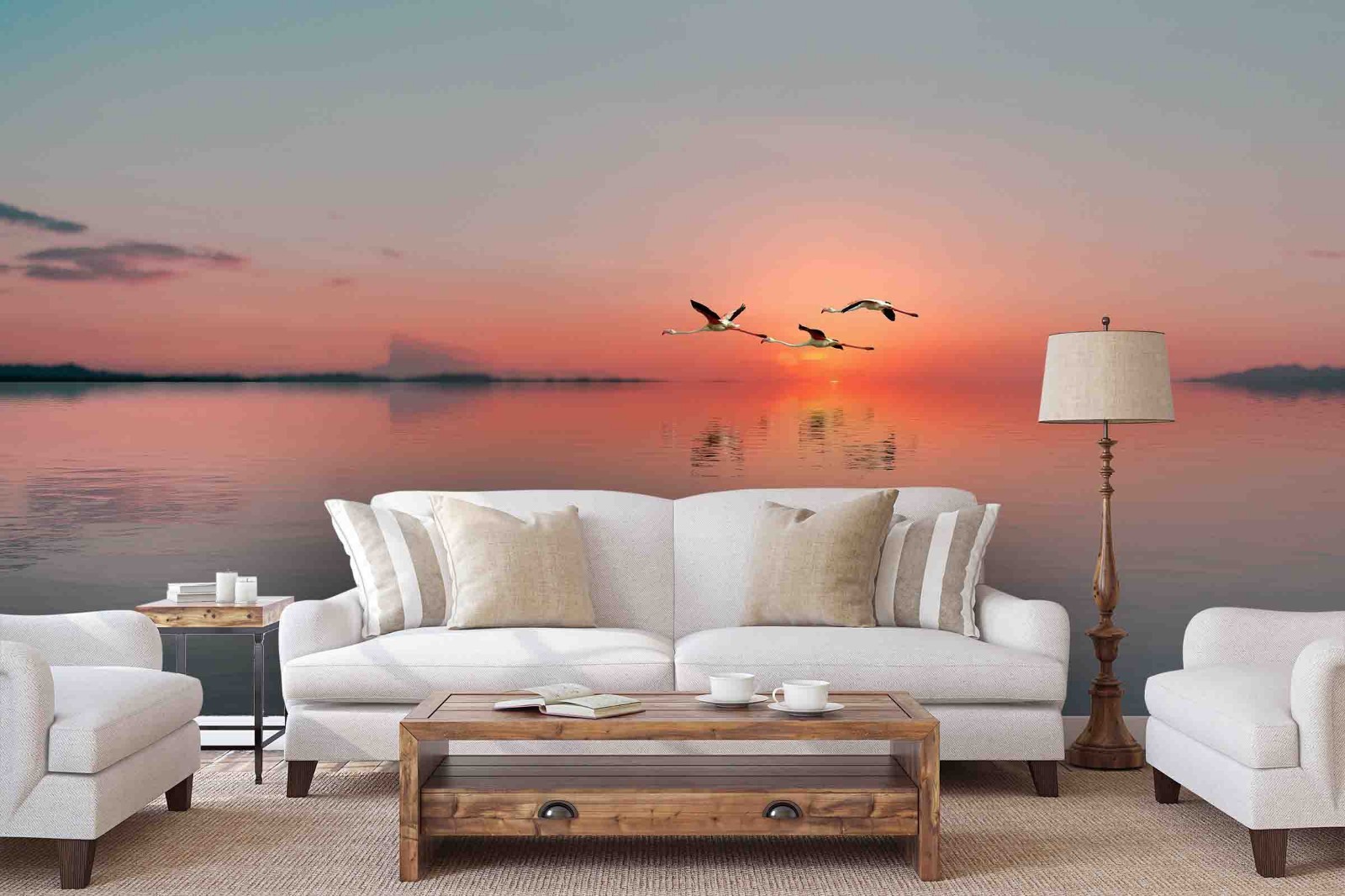 3D Sky Sea Sunset Landscape Wall Murals Wallpaper Murals Wall Sticker