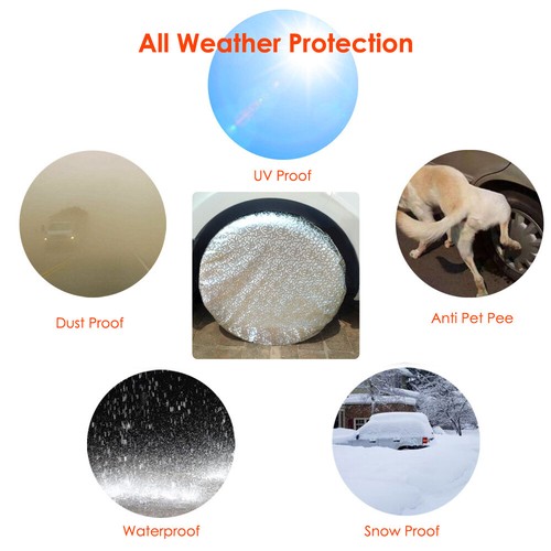 Set of 4 Tire Wheel Covers Sun Protector for RV Trailer Camper Truck 27’’-28" - Bild 4 von 9