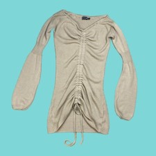 Pretty Little Thing Ribbed Sweater Mini Dress Size: 4