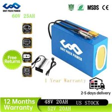 72V 20Ah Ebike Batteri Pack 48V 20AH 52V 20AH Electric Bicycle Escooter 60V 25AH