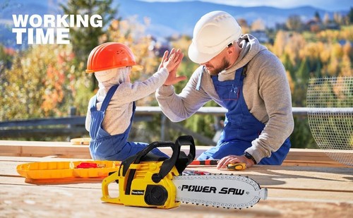 Kids Chainsaw Toys Rotating Chain Battery Operated Construction Pretend Play Set - Picture 12 of 12