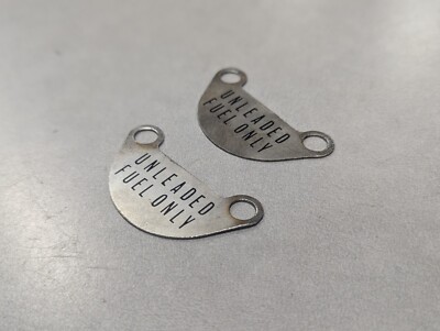 Jaguar XJ6 XJ12  Series 2 ii Unleaded Fuel Only Badge Plates PAIR OEM