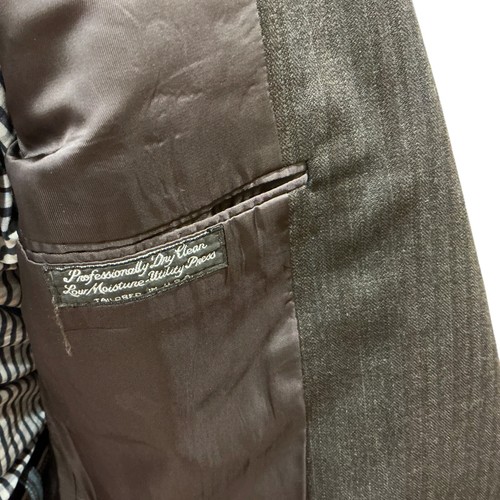42L Christian Dior MONSIER Suit Jacket Sport Coat Blazer Blue Gray Maroon Stripe - Picture 8 of 12