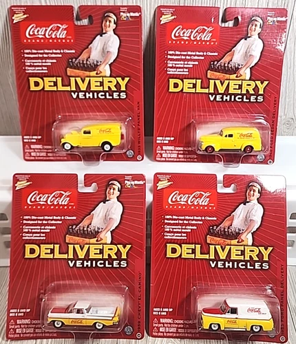 Coca-Cola Johnny Lightning Vintage Collection DieCast Delivery Vehicles Lot of 4