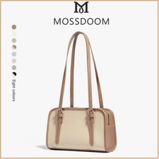 MOSSDOOM Bag PU leather Square Shoulder For Women Simple Korean Apricot Brown