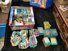 Huge Collection 1980's Football & Baseball Sticker Cards + Score MVP Mini Cards