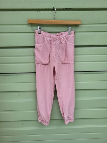 ZARA Kids Girl CARGO jeggings PINK ELASTIC WAIST PANTS 9 years 134 CM #D166B - Picture 2 of 12