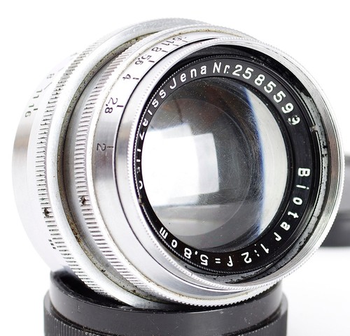 Carl Zeiss Jena Biotar 2/5.8cm f/2 5.8cm PRE-WAR Heavy 8 Blades for Exakta READ - Picture 5 of 7