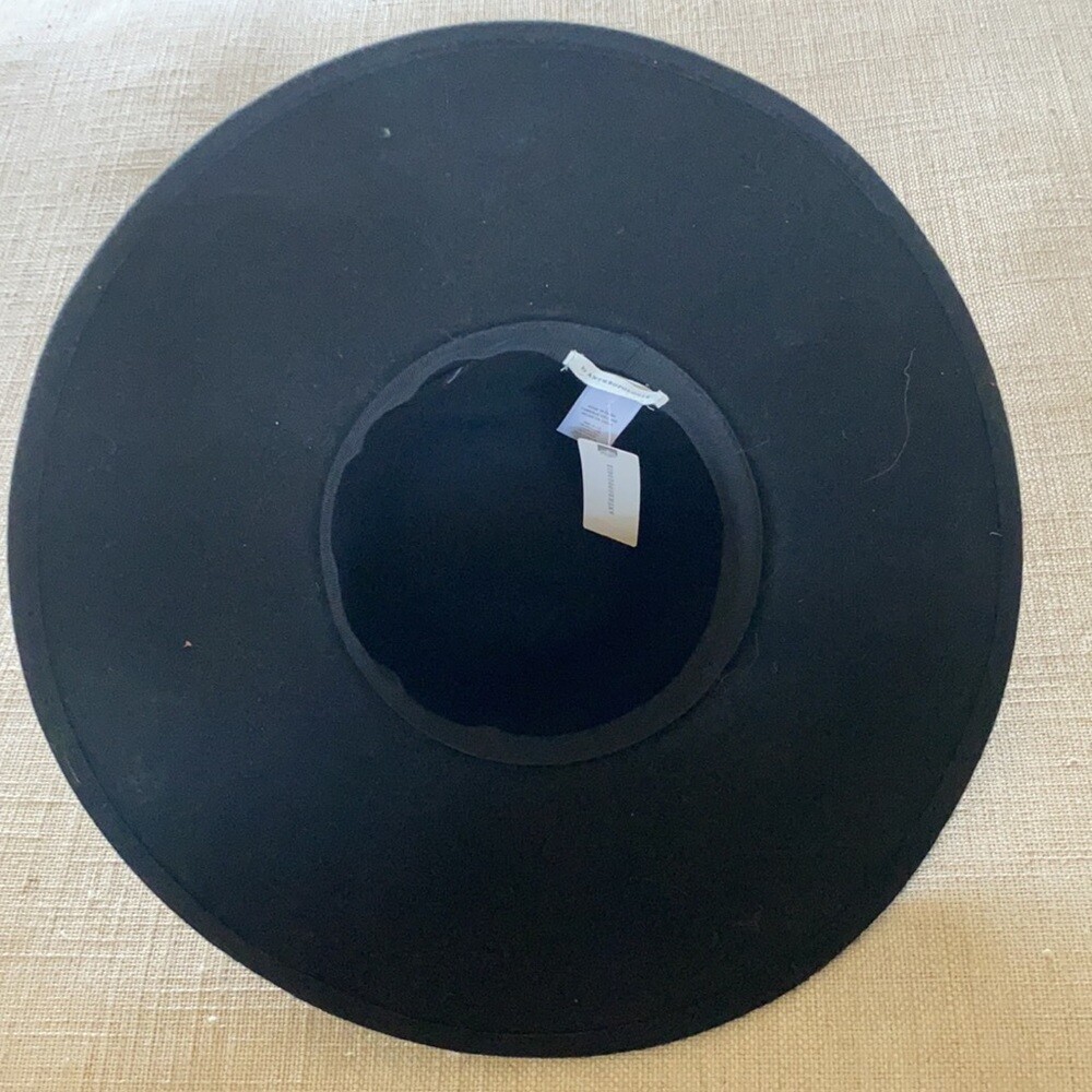 Anthropologie High Crown Black Wool Felt Hat Anthropologie High Crown Felt Hat in Black | eBay main image 2