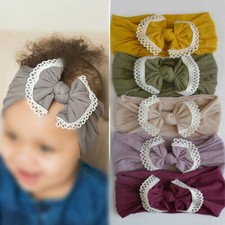 Baby Kids Girl Headband Bowknot Lace Hair Band Head Wrap Pretty Accessories New