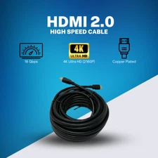 4K 2.0 HDMI Cable Ethernet 4K x 2K High Speed 3D HDTV - 12, 15, 20, 25, 35 Ft
